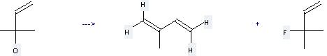 Isoprene can be prepared by 2-methyl-but-3-en-2-ol at the temperature of 20 °C